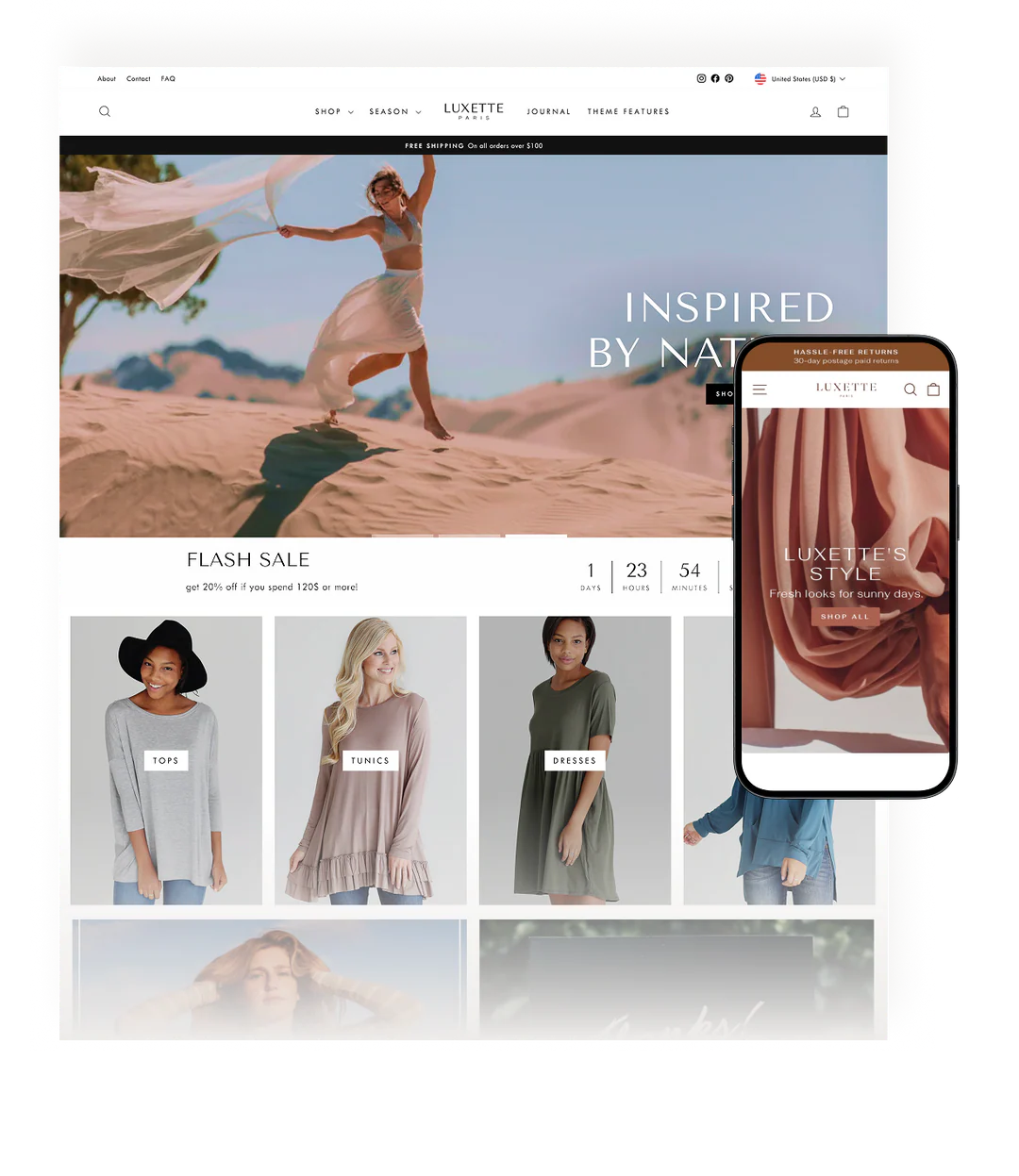 Shopify gym apparel store layout